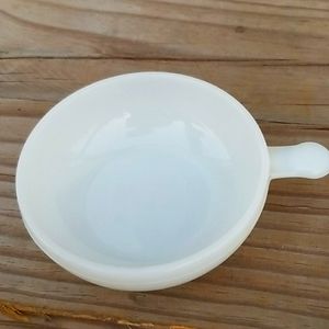 milk glass white  bowl with handle
